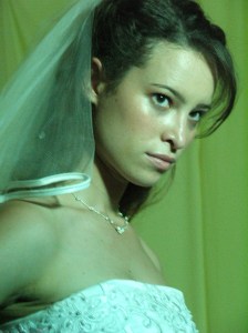 Rebecca Herod as the beautiful bride in Hellbride